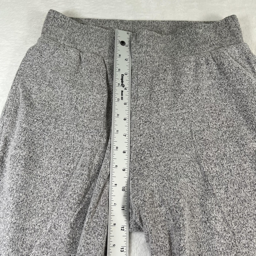 Open Edit Pants Womens Small Gray Knit Wide Leg Lounge Sweatpants Elastic Waist - Picture 4 of 8